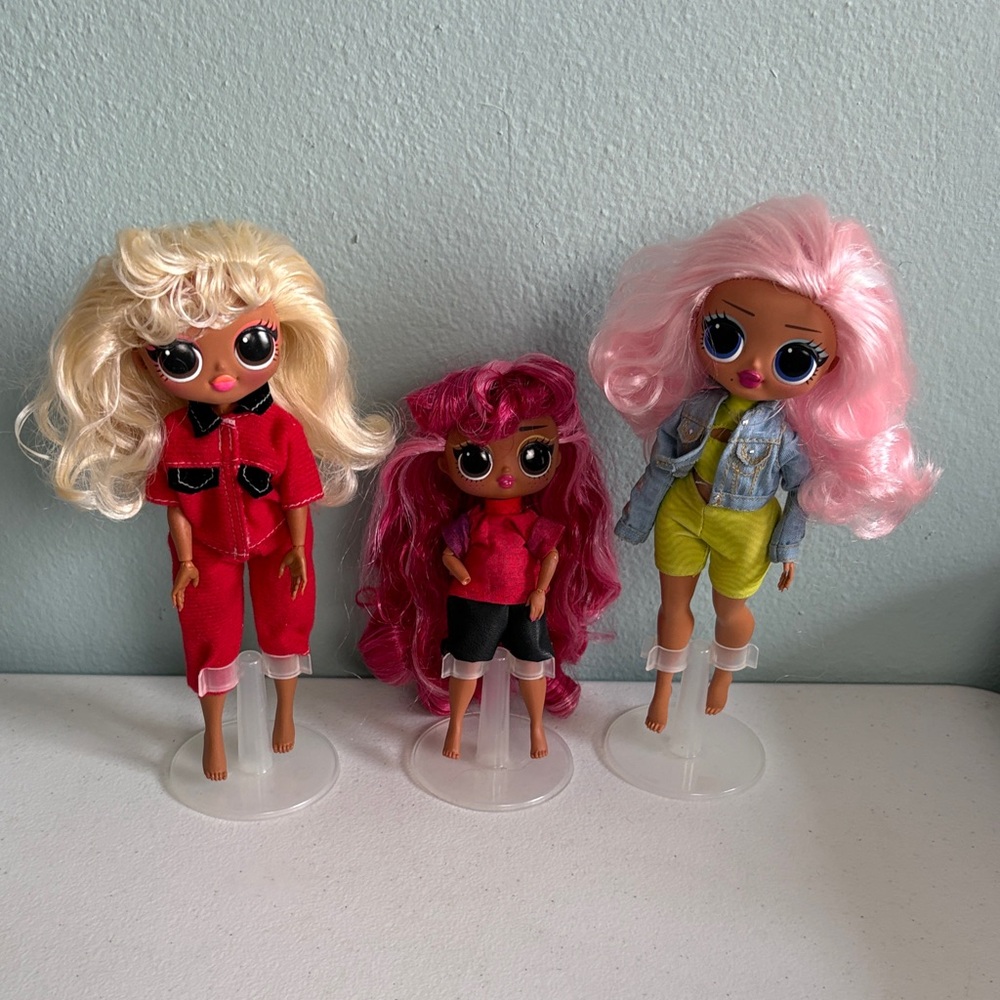 2019 MGA Entertainment Fashionable LOL Doll Trio with Blonde and Pink Hair